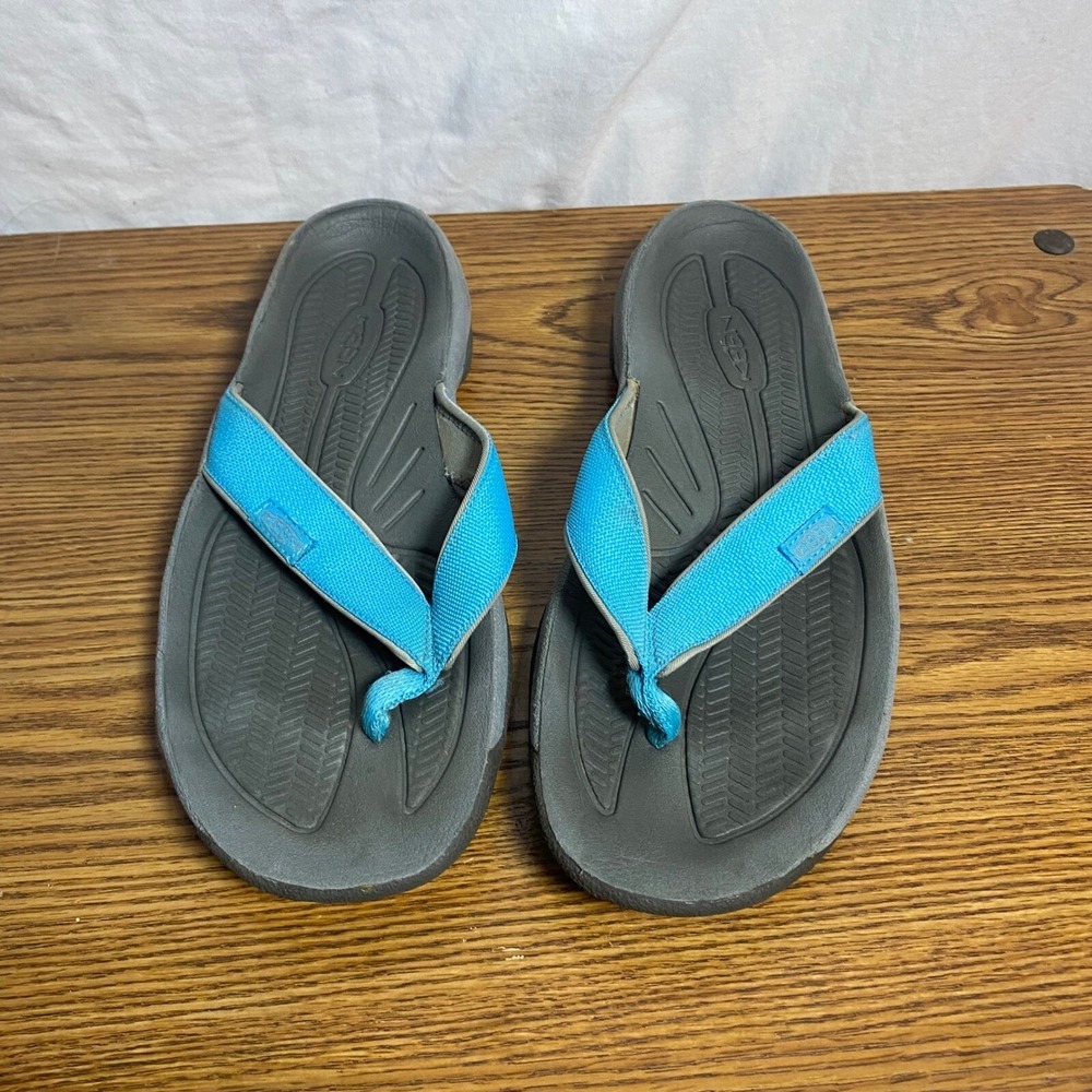 Keen Sandals Mens Flip Flops Thong Comfort‎ Beach Casual Gray Blue No Size Tag